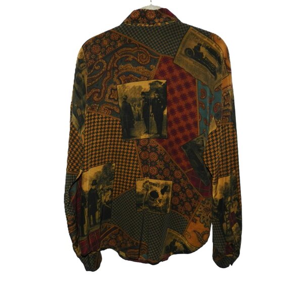 Linda Allard Ellen Tracy Silk Blouse - Picture 3 of 3